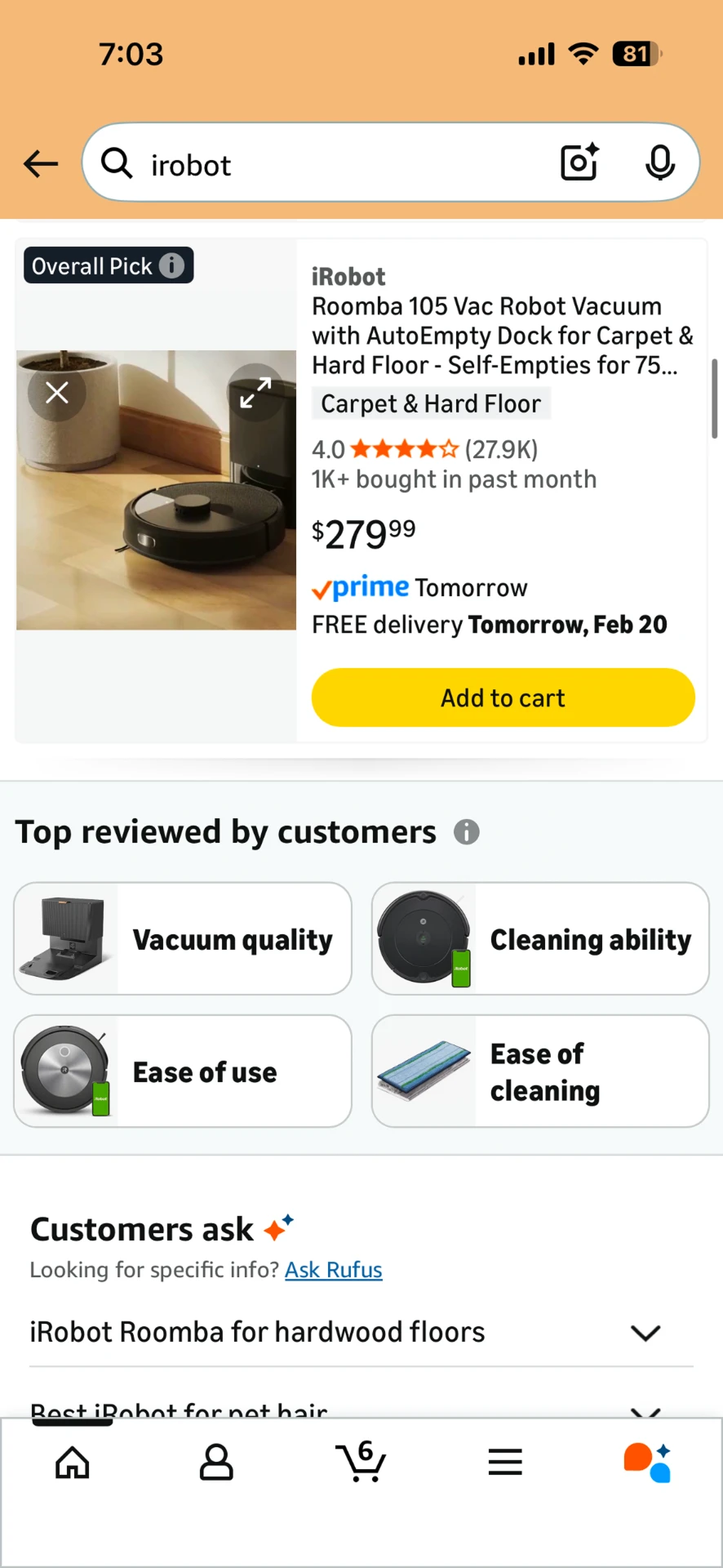 Search Results concept using aspect tags