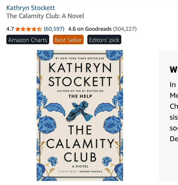Book detail showing separately labelled Amazon and Goodreads ratings.